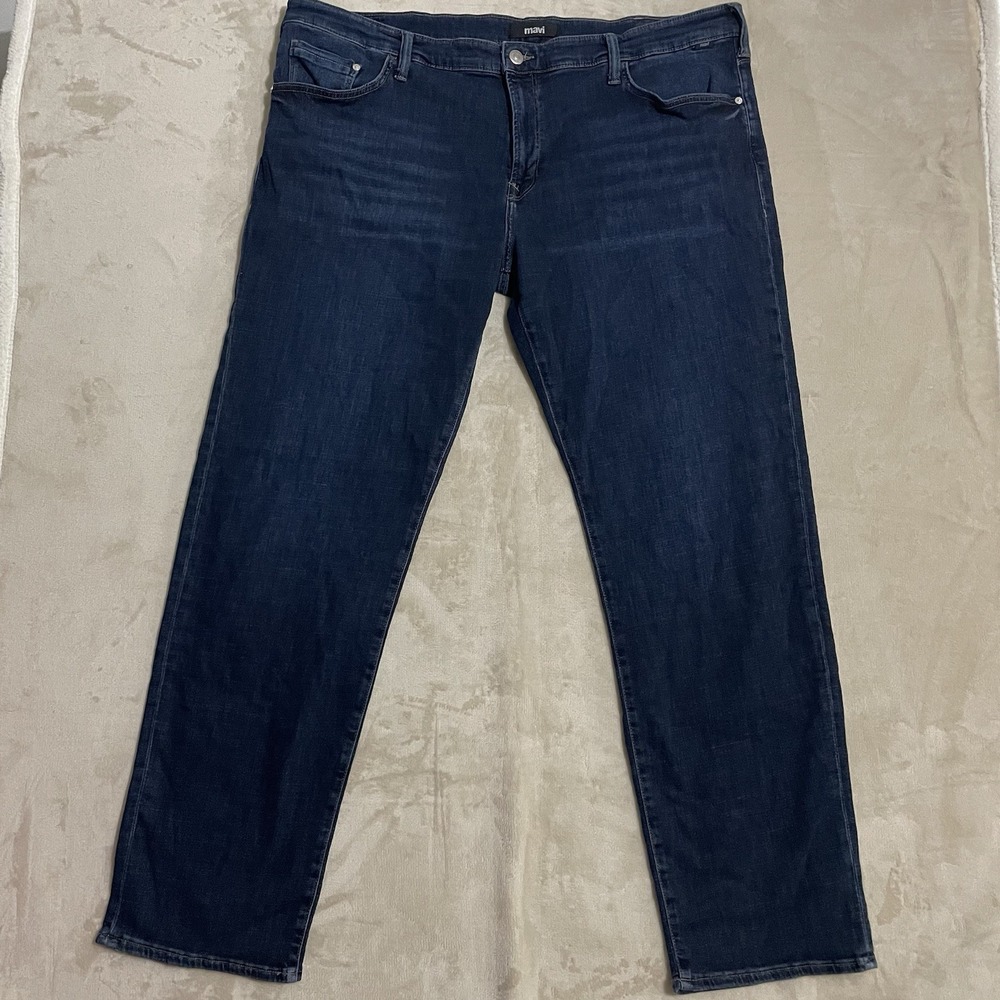 Mavi Jeans Mens Size 44x34 Matt‎ Relaxed Straight Leg Dark Wash Blue Denim